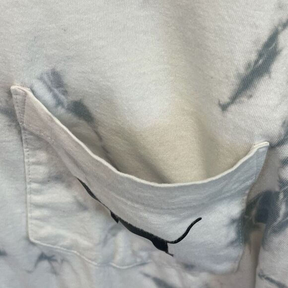 PINK VICTORIA'S SECRET Top Womens Small White Gray Tie Dye Long Sleeve Crew Neck - Picture 8 of 15